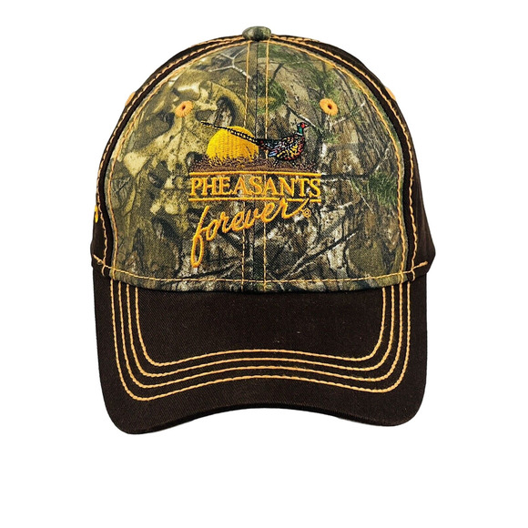 Pheasants Forever Strapback Hat 2018 Banquet Committee Embroidery Camo Brown - Picture 1 of 7